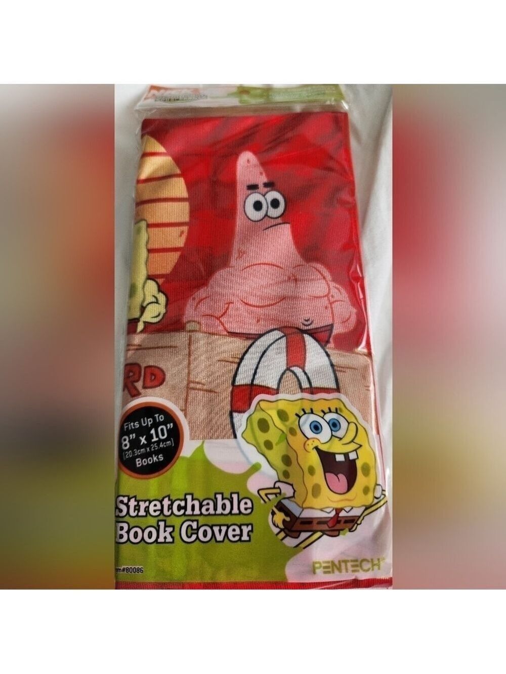 New in Pkg Pentech Sponge Bob Stretchable Book Cover Asst 80086